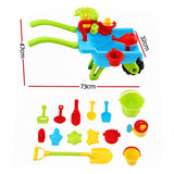 Keezi Kids Sandpit Beach Toys Set Wheelbarrow Shovels Animal Molds Sand Play In Australia - Darrahopens