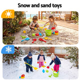 Keezi Kids Sandpit Beach Toys Set Wheelbarrow Shovels Animal Molds Sand Play