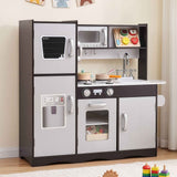 Keezi Kids Play Kitchen Pretend Toy Kitchen With Wooden Play Food Set In Australia - Darrahopens