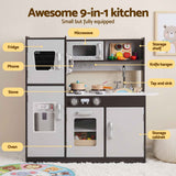 Keezi Kids Play Kitchen Pretend Toy Kitchen With Wooden Play Food Set In Australia - Darrahopens