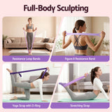 Everfit Pilates Ring Set for Women, 15pcs Home Workout Pilates Equipment with Ring, Ball, Yoga Socks, D-Ring etc. Pilates Starter Kit for Strength, Toning and Flexibility Purple