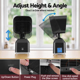 Devanti Portable Range Hood Desktop Exhaust Fan Adjustable Dual Filters Black