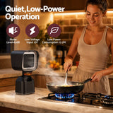 Devanti Portable Range Hood Desktop Exhaust Fan Adjustable Dual Filters Black