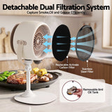 Devanti Portable Range Hood 5-Speed Rechargeable Desktop Extractor Fan BBQ