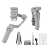 Devanti 3-Axis Handheld Gimbal Stabilizer for Smartphone & Tripod AI Tracking Fill Light