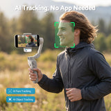 Devanti 3-Axis Handheld Gimbal Stabilizer for Smartphone & Tripod AI Tracking Fill Light