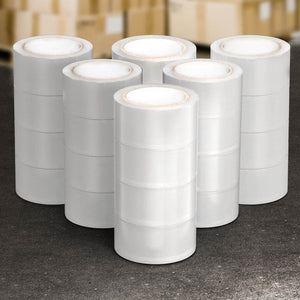 24 Rolls Packing Packaging Tape Sticky Clear Sealing Tapes Transparent 48mmx75m