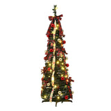 Jingle Jollys Pop Up Christmas Tree Pre Decorated Artificial Christmas Tree 160cm In Australia - Darrahopens
