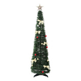 Jingle Jollys Pop Up Christmas Tree Pre Decorated Multicolour LED 155cm In Australia - Darrahopens
