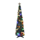Jingle Jollys Pop Up Christmas Tree Pre Decorated Multicolour LED 155cm In Australia - Darrahopens