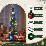 Jingle Jollys Pop Up Christmas Tree Pre Decorated Multicolour LED 155cm In Australia - Darrahopens