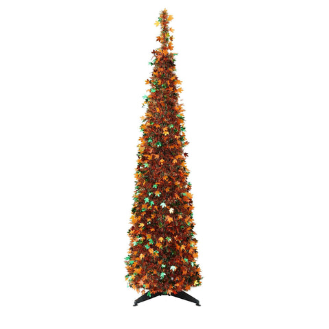 Jingle Jollys 160cm Pop Up Christmas Tree Artificial Christmas Tree Golden Maple Leaf In Australia - Darrahopens