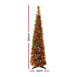 Jingle Jollys 160cm Pop Up Christmas Tree Artificial Christmas Tree Golden Maple Leaf In Australia - Darrahopens