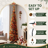 Jingle Jollys 160cm Pop Up Christmas Tree Artificial Christmas Tree Golden Maple Leaf In Australia - Darrahopens