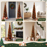 Jingle Jollys 160cm Pop Up Christmas Tree Artificial Christmas Tree Golden Maple Leaf In Australia - Darrahopens