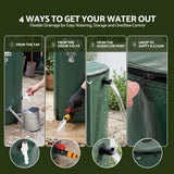 Weisshorn 100L/22Gal Collapsible Rain Barrel PVC Water Tank Collection Storage for Garden Irrigation