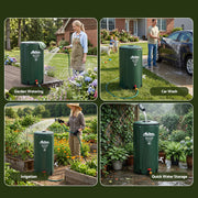Weisshorn 100L/22Gal Collapsible Rain Barrel PVC Water Tank Collection Storage for Garden Irrigation