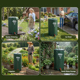 Weisshorn 100L/22Gal Collapsible Rain Barrel PVC Water Tank Collection Storage for Garden Irrigation