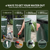 Weisshorn 50L/11gal Collapsible Rain Barrel PVC Water Tank Collection Storage for Garden Irrigation