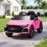 Ride On Car Licensed Audi RS3 Car for Kids 12V Remote Control Pink In Australia - Darrahopens