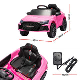 Ride On Car Licensed Audi RS3 Car for Kids 12V Remote Control Pink In Australia - Darrahopens
