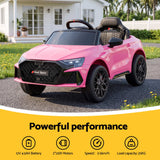 Ride On Car Licensed Audi RS3 Car for Kids 12V Remote Control Pink In Australia - Darrahopens