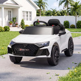 Ride On Car Licensed Audi RS3 Car for Kids 12V Remote Control White In Australia - Darrahopens
