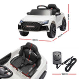 Ride On Car Licensed Audi RS3 Car for Kids 12V Remote Control White In Australia - Darrahopens