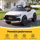 Ride On Car Licensed Audi RS3 Car for Kids 12V Remote Control White
