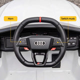 Ride On Car Licensed Audi RS3 Car for Kids 12V Remote Control White