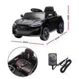 Kids Ride On Car 12V Licensed Ford Electric Toy with Remote Control Horn Music 97x61cm Black