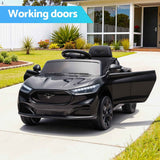 Kids Ride On Car 12V Licensed Ford Electric Toy with Remote Control Horn Music 97x61cm Black