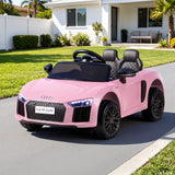 Ride On Car Licensed Audi R8 12V Electric Car for Kids Battery Pink