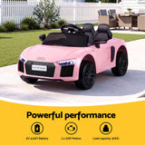 Ride On Car Licensed Audi R8 12V Electric Car for Kids Battery Pink