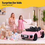 Ride On Car Licensed Audi R8 12V Electric Car for Kids Battery Pink