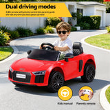 Ride On Car Licensed Audi R8 12V Electric Car for Kids Battery Red