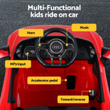 Ride On Car Licensed Audi R8 12V Electric Car for Kids Battery Red