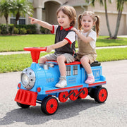 Rigo Kids Ride on Car Train 12V Electric Toy 2 Seaters Storage 87cm Blue In Australia - Darrahopens
