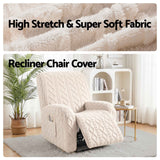 Artiss Recliner Chair Covers with Storage Side Pockets Beige