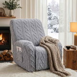 Artiss Recliner Chair Covers with Storage Side Pockets Grey