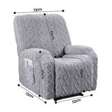 Artiss Recliner Chair Covers with Storage Side Pockets Grey