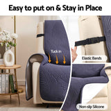 Artiss Quilted Recliner Chair Covers 100% Waterproof Recliner Slipcovers Grey