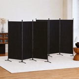 Artiss 3 Panel Room Divider Set of 2 Folding Privacy Screen Fabric Room Separator Partition Black In Australia - Darrahopens