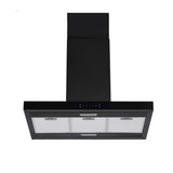Devanti 90cm Island Rangehood Ceiling-Mounted 3-Speed Touch Control LED Black