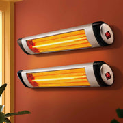 Devanti 2PCS Electric Radiant Strip Heater Indoor Outdoor Patio Remote Control 1500W In Australia - Darrahopens