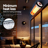 Devanti 2PCS Electric Radiant Strip Heater Outdoor Indoor Patio Infrared Heaters 2000W In Australia - Darrahopens
