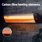 Devanti 2PCS Electric Radiant Strip Heater Outdoor Indoor Patio Infrared Heaters 3000W In Australia - Darrahopens