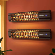 Devanti 2PCS Electric Strip Heater Radiant Infrared Heaters 2000W In Australia - Darrahopens