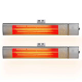 Devanti 2PCS Electric Strip Heater Radiant Infrared Heaters Remote Control 2000W In Australia - Darrahopens