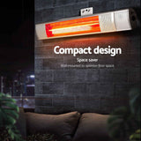 Devanti 2PCS Electric Strip Heater Radiant Infrared Heaters Remote Control 2000W In Australia - Darrahopens